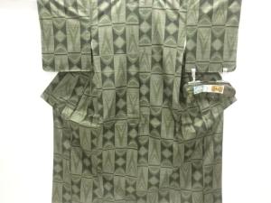 抽象模様織り出し本場泥大島紬着物(5マルキ)